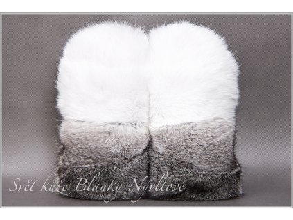 Zimní kožešinové rukavice - palčáky R005