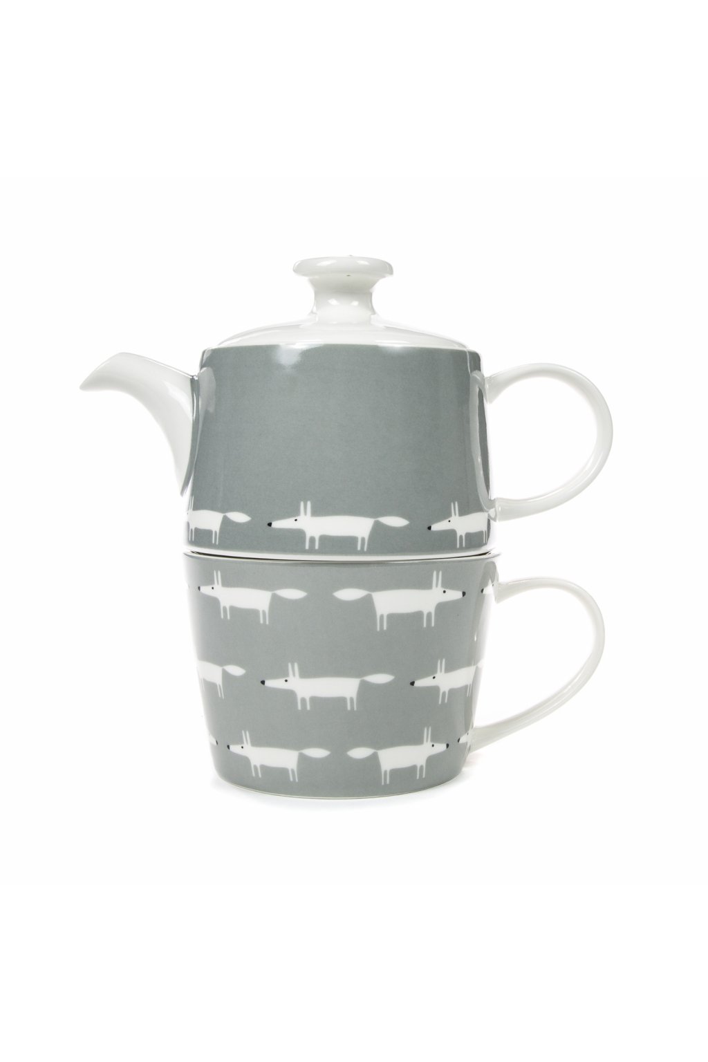 SC 0264 grey tea for two teapot mug