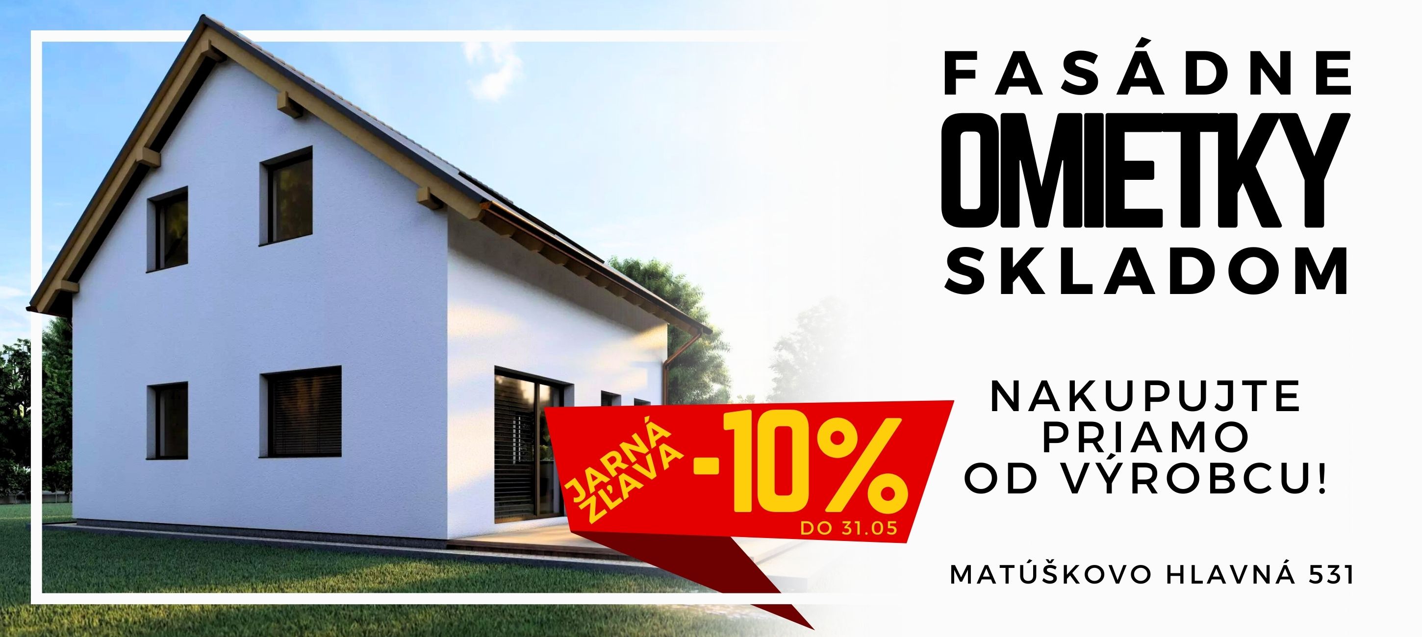 -10% na fasádne omietky