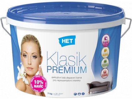 HET Klasik PREMIUM exkluzivní bílá malířská barva