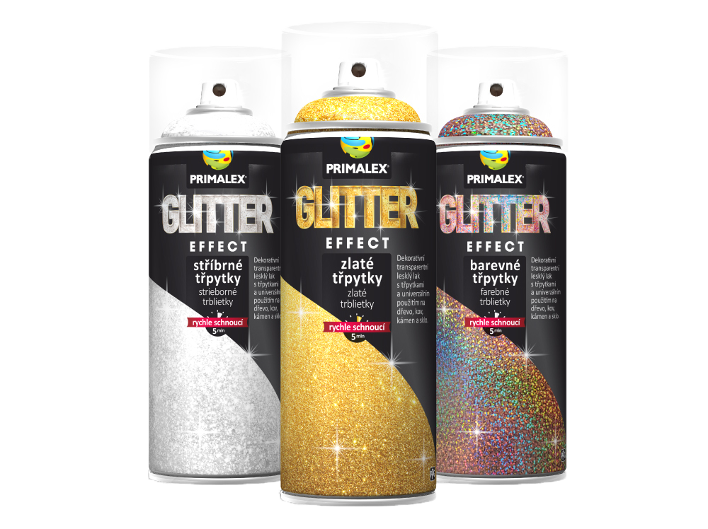 Primalex Glitter efekt sprej Balenie: 400 ml, Farba: Strieborné trblietky