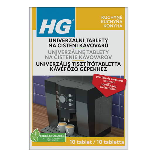 HG univerzálne tablety na čistenie kávovarov