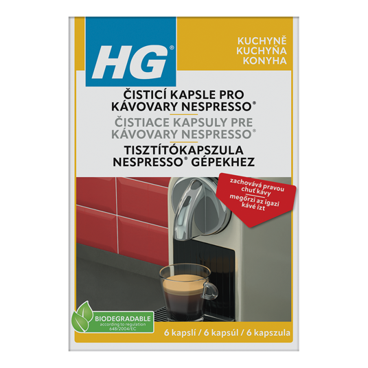 HG čistiace kapsuly pre kávovary Nespresso®