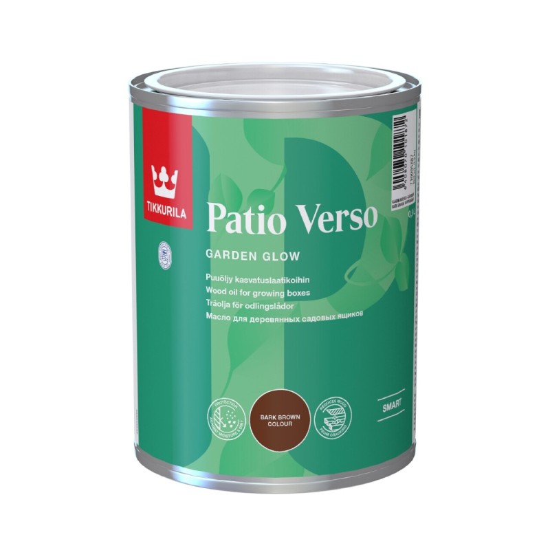 Tikkurila Patio Verso olejový náter na vyvýšené záhony Balenie: 0,9l, Farba: Grey
