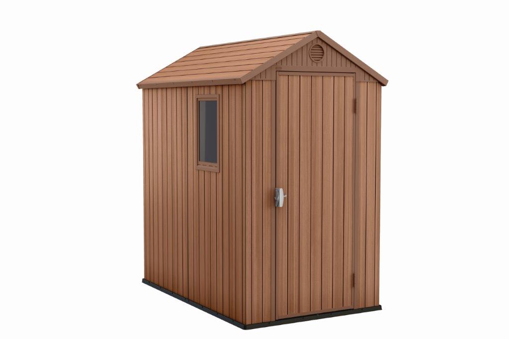 Keter Darwin 4 x 6, Záhradný domček s podlahou ROZMERY: (Š x V x H): 126 x 205 x 184 cm Farba: hnedý