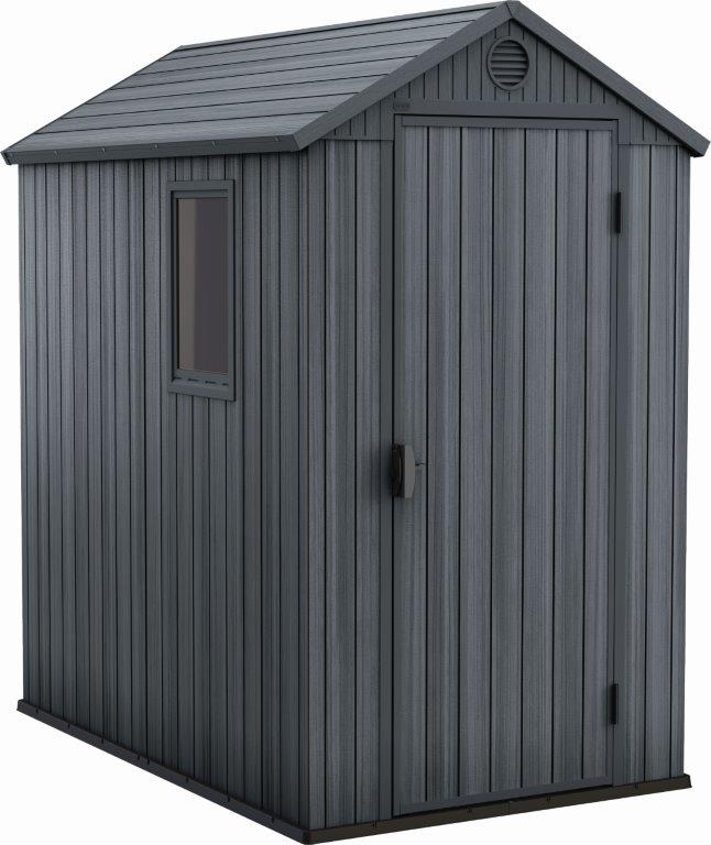 Keter Darwin 4 x 6, Záhradný domček s podlahou ROZMERY: (Š x V x H): 126 x 205 x 184 cm Farba: Šedý