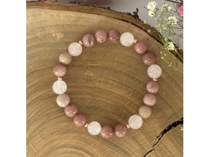 Náramek něhy Rodonit & Růženín