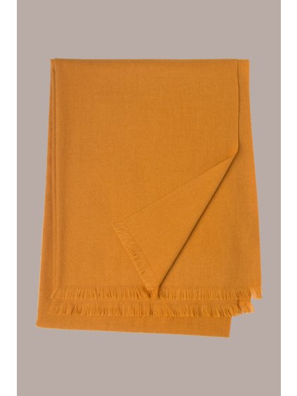 Žlutá šála s podílem vlny a kašmíru