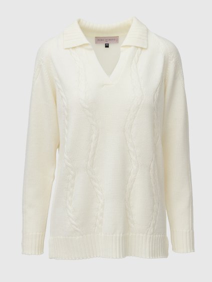 Vlněný svetr s polo límečkem Piero Moretti