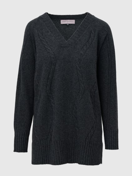 Vlněný svetr s copánkovým vzorem Piero Moretti