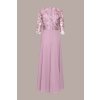 Růžové dlouhé společenské šaty Marselini