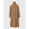 Hnědý dlouhý flaušový kabát Manisa