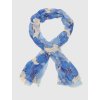 Světle modrá květovaná šála