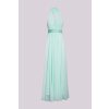 Mentolové dlouhé společenské šaty Joenia