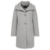 Šedý vlněný kabát Manisa