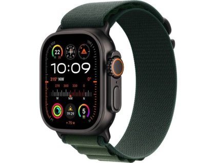 Watch Apple Watch Ultra 2 Black LTE 49mm Titanium Case with Alpine Loop S - Dark Green