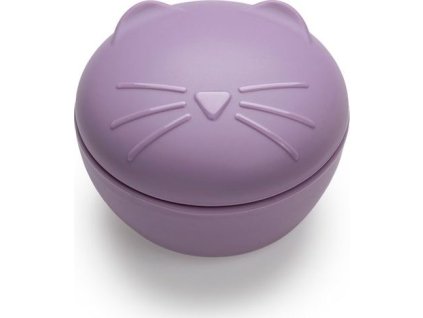 Silikonová krabička na svačinu s víčkem Kočka - 350 ml