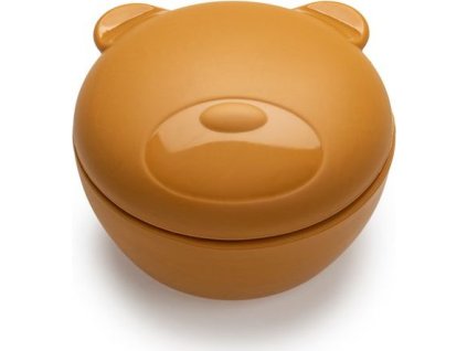Silikonová krabička na svačinu s víčkem Medvěd - 350 ml