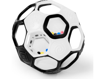 BRIGHT STARTS OBALL Hračka Oball RATTLE GOALS™ 10 cm Black & White 0m+