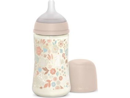 SUAVINEX | Kojenecká láhev WONDERLAND 270ml FYZIOL PRŮTOK M - LIBERTY RŮŽOVÁ (Varianta SUAVINEX | Kojenecká láhev WONDERLAND 270ml FYZIOL PRŮTOK M - LIBERTY RŮŽOVÁ)