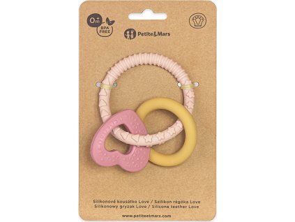 PETITEMARS PETITE&MARS Kousátko silikonové Love 0m+