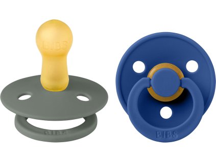 BIBS Colour okruhle cumliky z prirodneho kaucuku 2ks velkost 2 Pine Cornflower 120434 5713795252718