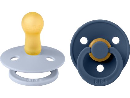 BIBS Colour okruhle cumliky z prirodneho kaucuku 2ks velkost 2 DustyBlue SteelBlue 120428 5713795248810