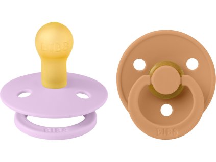 BIBS Colour okruhle cumliky z prirodneho kaucuku 2ks velkost 1 VioletSky Pumpkin 110435 5713795252725