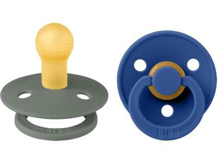 BIBS Colour okruhle cumliky z prirodneho kaucuku 2ks velkost 1 Pine Cornflower 110434 5713795252701