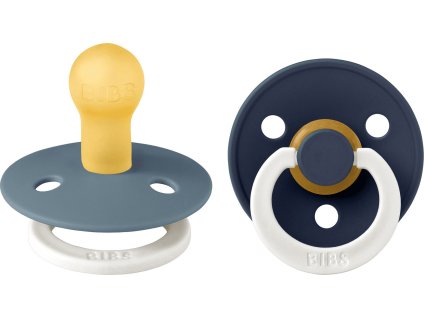 BIBS Colour okruhle cumliky z prirodneho kaucuku 2ks velkost 1 Night Deep Space Petrol 110455 5713795266968