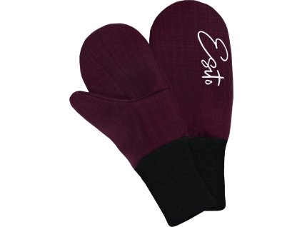 ESITO | Zimní palcové rukavice softshell s beránkem Lamb Fuchsie (Velikost 2 - 3 roky)