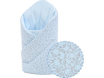 ESITO Zavinovačka pro miminko Zája Soft blue 85x85 cm - 85 x 85 cm