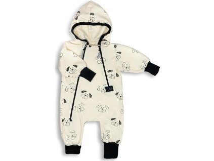 ESITO | Teplákový overal rostoucí Tlapka (Velikost 68 - 74)