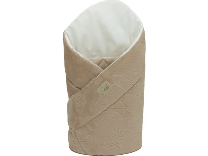 ESITO Mikroplyšová zavinovačka pro miminko ZOO Beige 85x85 cm - 85 x 85 cm