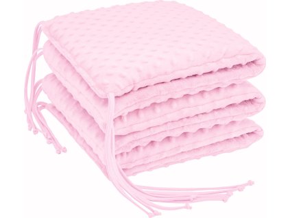 ESITO Luxusní mantinel do postýlky MINKY Pink - 28 x 180 cm