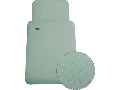 ESITO Luxusní dětské mušelínové povlečení Olive - 100 x 135, 60 x 40 cm