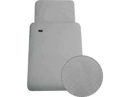 ESITO Luxusní dětské mušelínové povlečení Dove grey - 100 x 135, 60 x 40 cm
