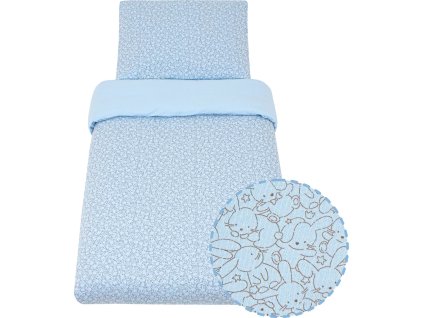 ESITO Dětské povlečení Jersey Zája Soft blue - 100 x 135, 60 x 40 cm