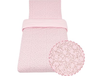 ESITO Dětské povlečení Jersey Zája Delicate pink - 100 x 135, 60 x 40 cm