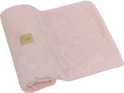 ESITO Dvojitá dětská deka Mikroplyš ZOO Cameo pink - 75 x 100 cm