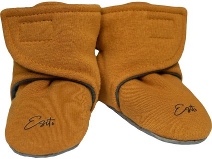 ESITO | Capáčky barefoot Warmkeeper Antique gold (Velikost 2 - délka stélky: 12 cm)