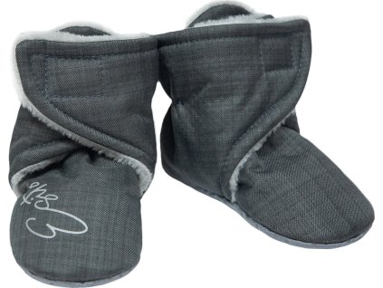 ESITO | Capáčky barefoot Softshell Lamb Grey (Velikost 2 - délka stélky: 12 cm)