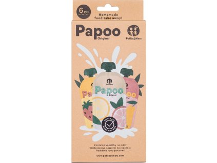 PETITEMARS PETITE&MARS Kapsička na jídlo Papoo Original - 6 ks