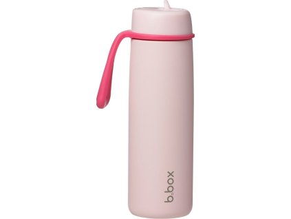 Nerezová termolahev s brčkem 690 ml - pink paradise