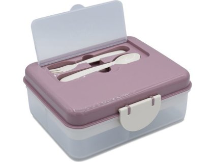 Dvoupatrová krabička na svačinu 1446 ml - Luxe růžová/béžová