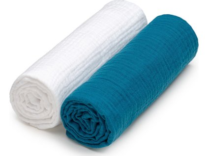 muselinove pleny white petrol