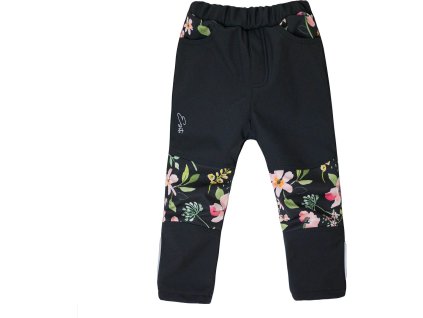 ESITO | Dětské softshellové kalhoty DUO Spring flowers (Velikost 92)