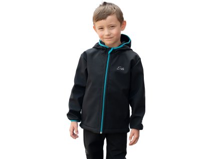 ESITO | Dětská softshellová bunda DUO Turquoise / Black (Velikost 86)