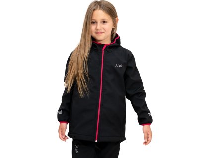 ESITO | Dětská softshellová bunda DUO Raspberry pink / Black (Velikost 86)