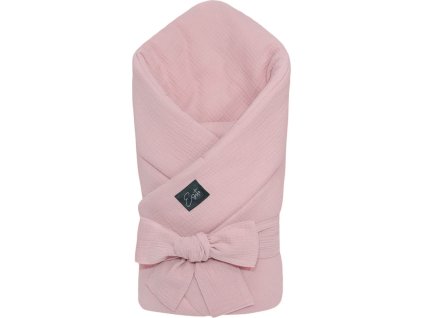 ESITO Mušelínová zavinovačka pro miminko Powder pink 85x85 cm - 85 x 85 cm